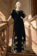 Teal Velvet Kaftan - JE-26-0067