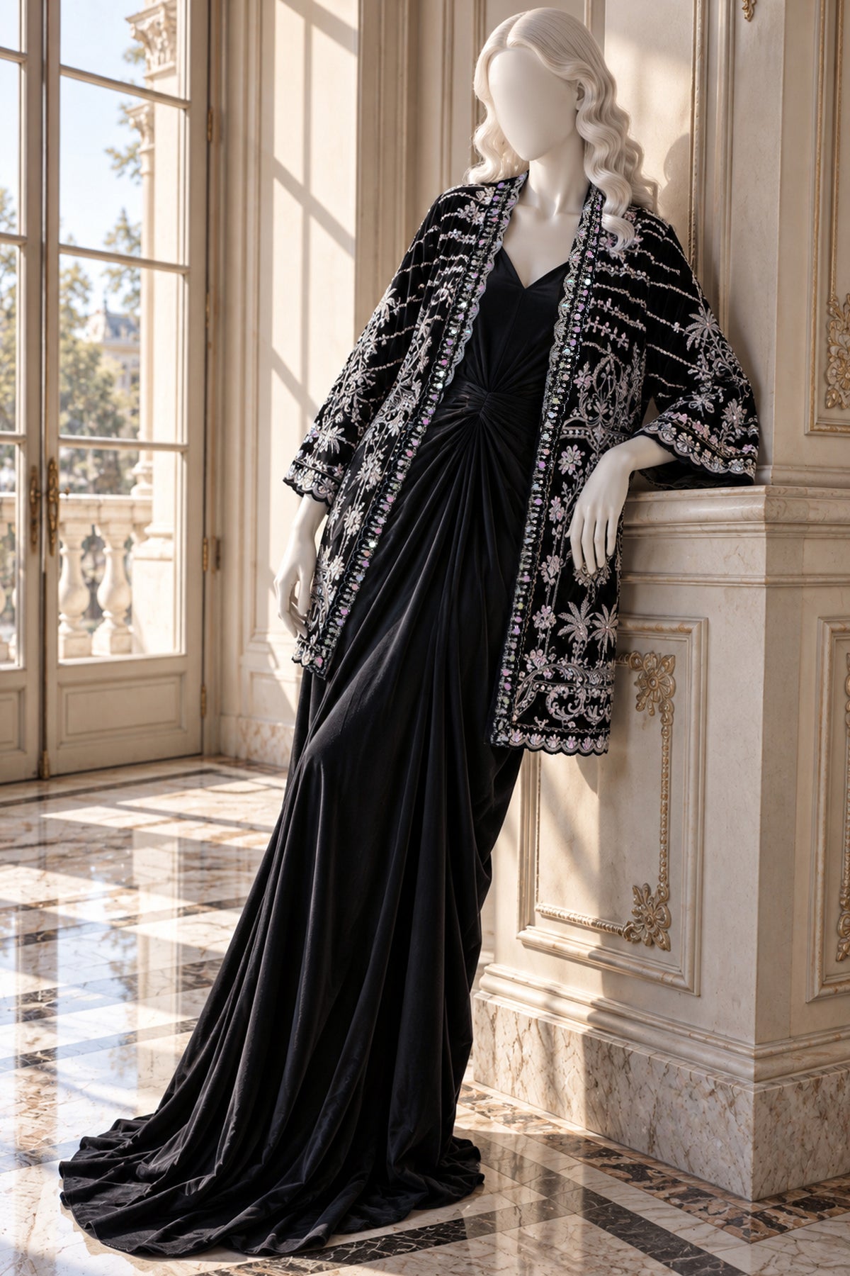 Black Velvet Jacket - JE-26-0071