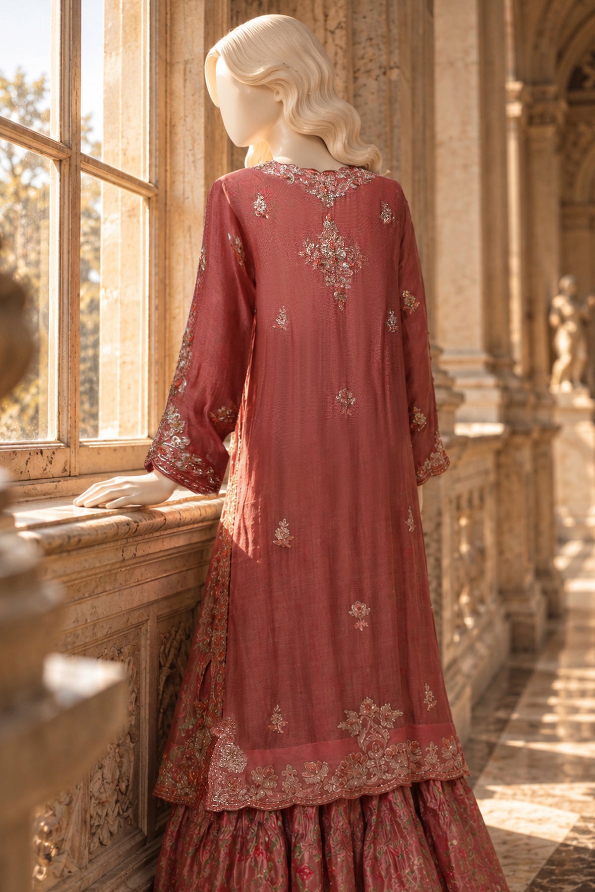Coral Cotton Net Shirt - JE-26-0079