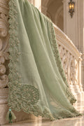 Sage Green Khaddi Silk Dupatta - JE260085