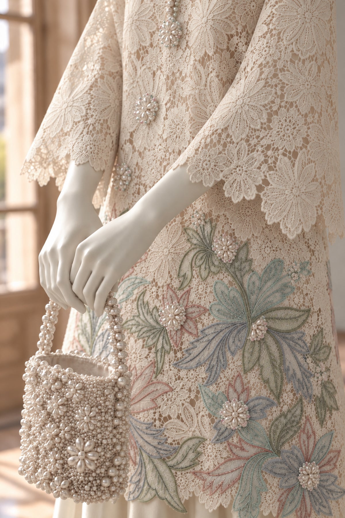 Off White Qureshia Co-Ord Set - JE-26-0095