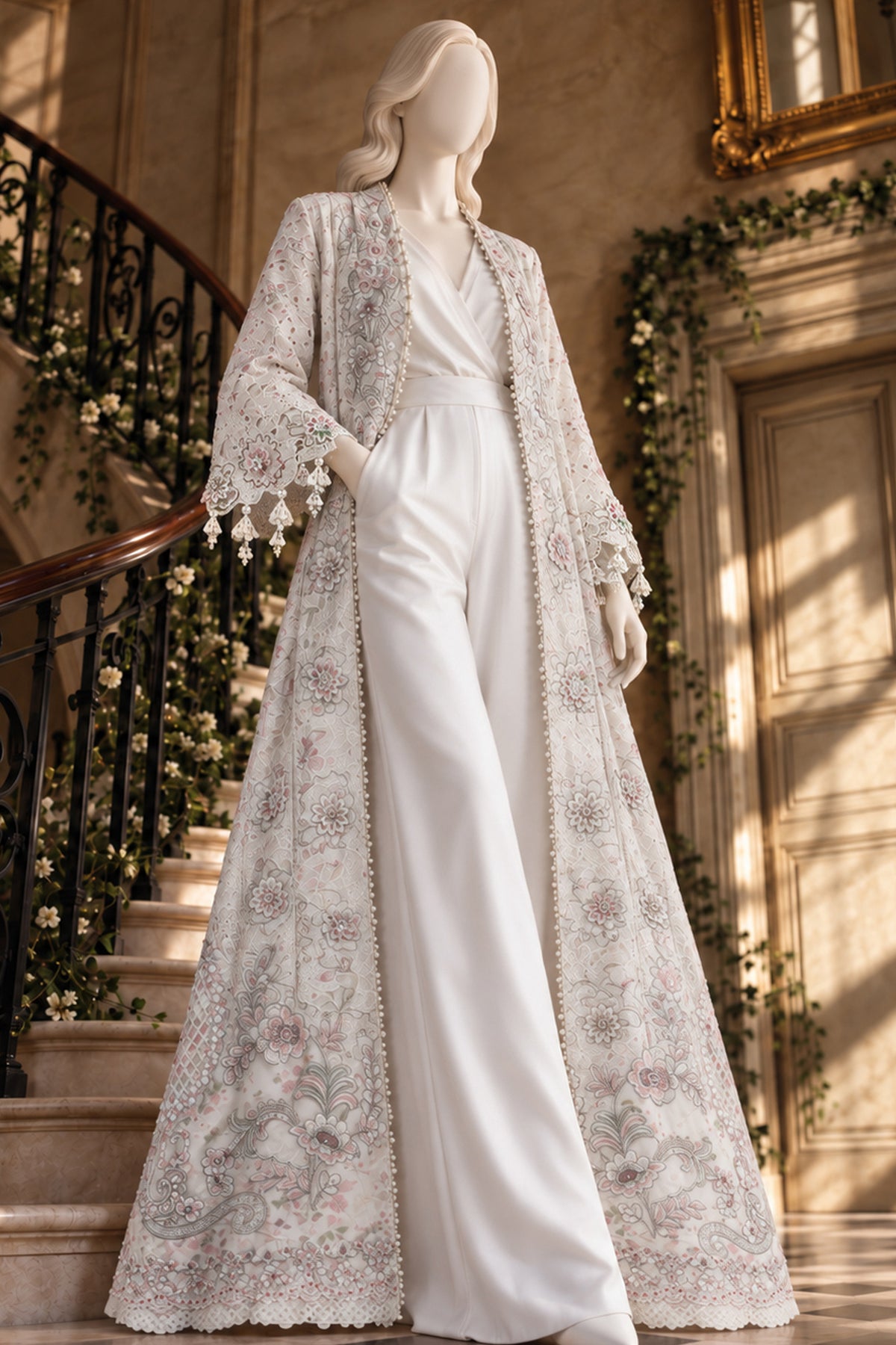 White Qureshia Jacket - JE-26-0096