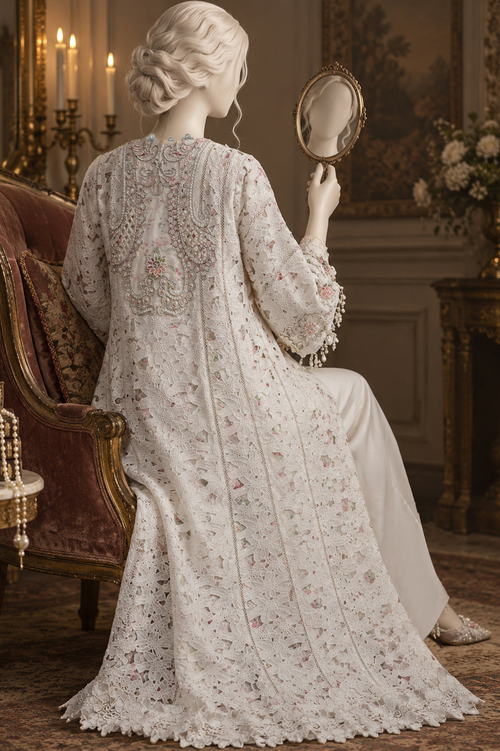 White Qureshia Jacket - JE-26-0096