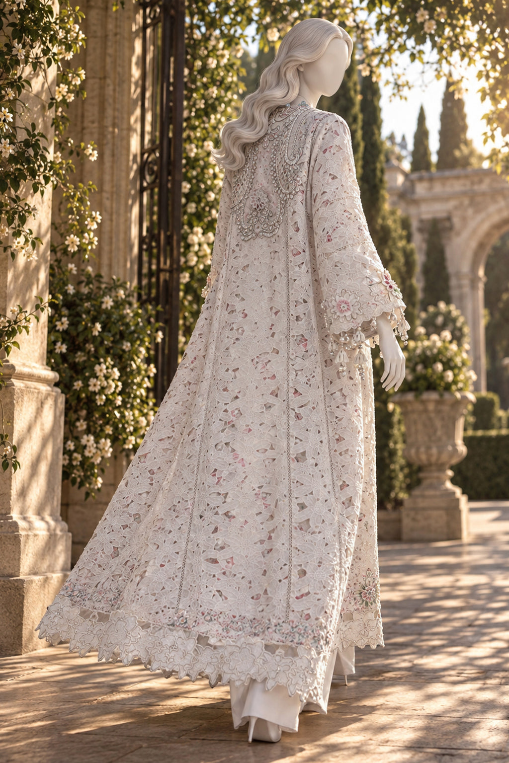 White Qureshia Jacket - JE-26-0096