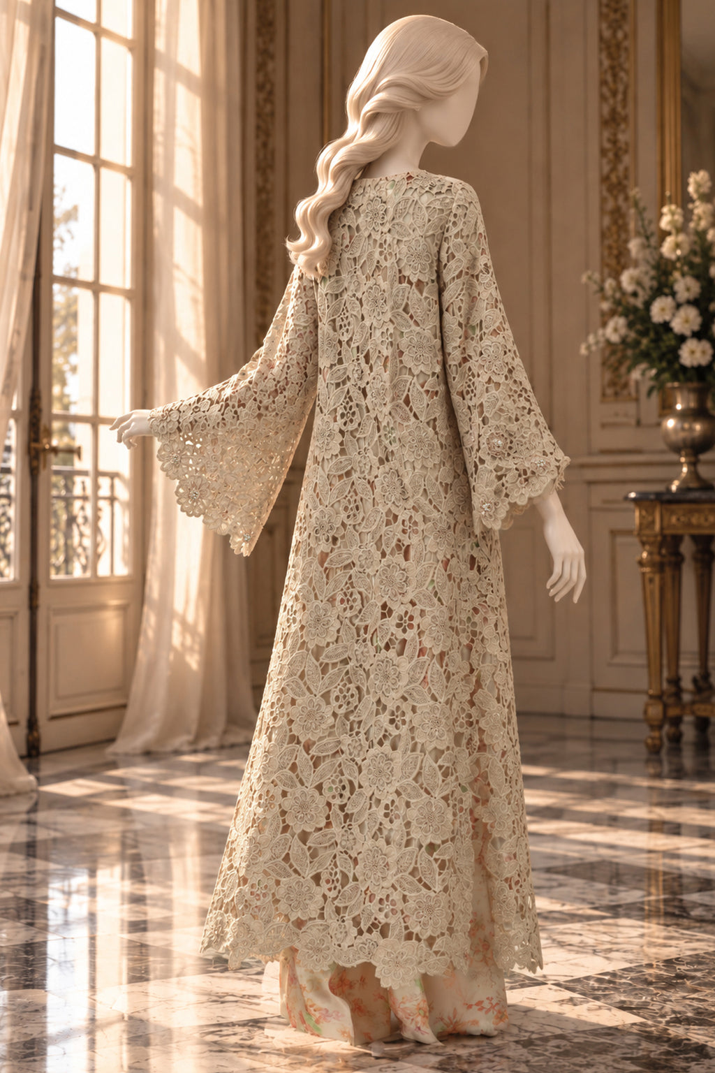 Beige Qureshia Co-Ord Set - JE-26-0097